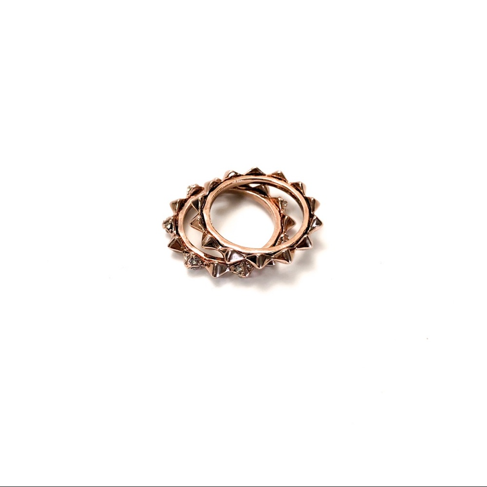 House of Harlow Spiked Ring Set in Rose Gold - Picture 3 of 5